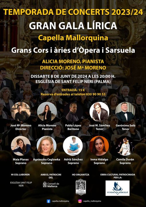 Gran Gala Lírica a cargo de la Capella Mallorquina