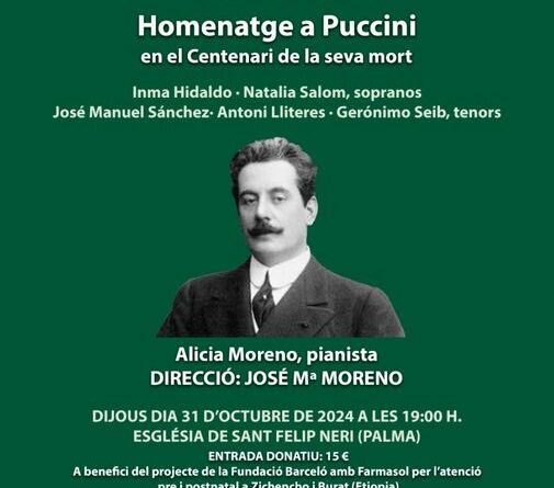 Concierto Homenaje al centenario de Giacomo Puccini